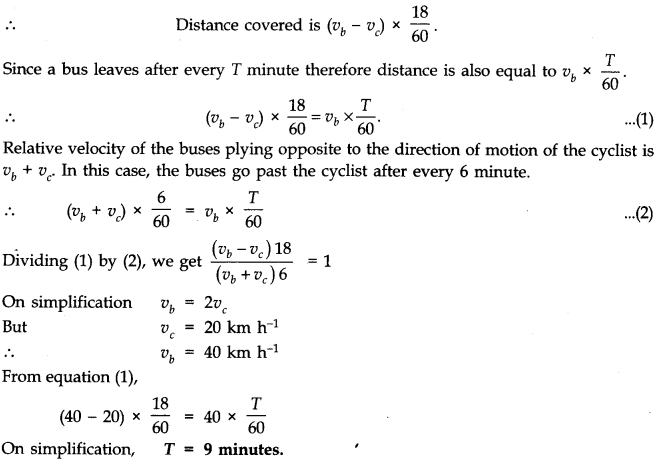 NCERT Solutions for Class 11 Physics Chapter 3 Motion in a Straight Line Q9