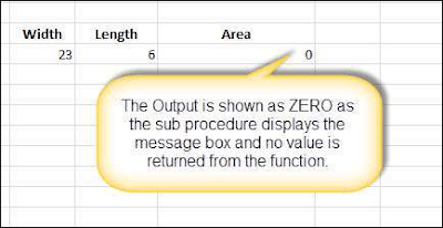 result cell displays ZERO as the area value Shout4Education