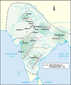 Extend-of-Mughal-Empire-in-1700-AD