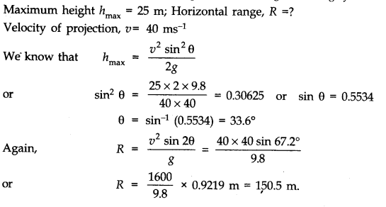 NCERT Solutions for Class 11 Physics Chapter 4 Motion in a Plane Q15