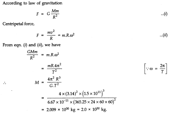 NCERT Solutions for Class 11 Physics Chapter 8 Gravitation Q13