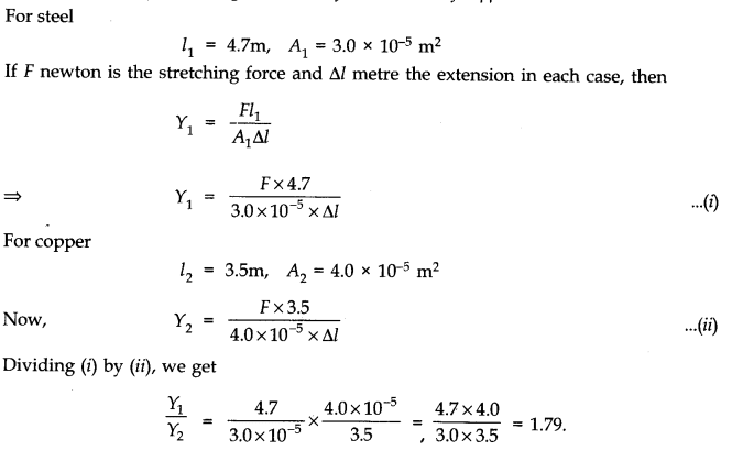 NCERT Solutions for Class 11 Physics Chapter 9 Mechanical Properties of Solids Q1