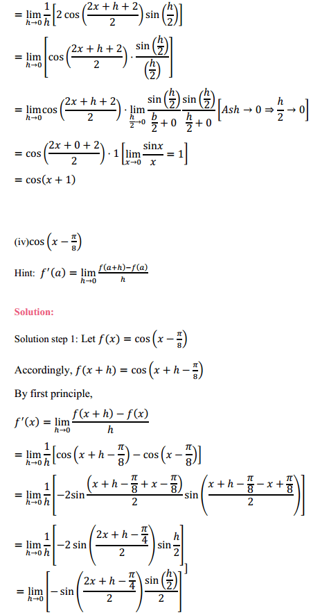 NCERT Solutions for Class 11 Maths Chapter 13 Limits and Derivatives Miscellaneous Exercise 4
