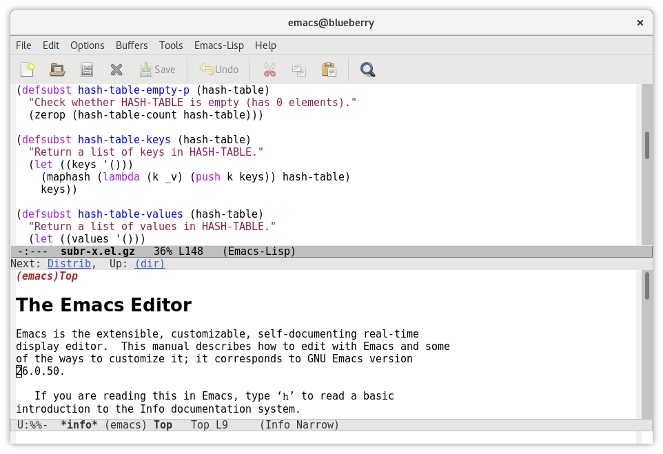 GNU Emacs Text Editor